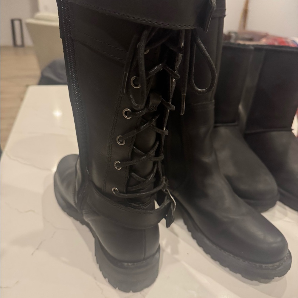 Harley - Black Lace-Up Women's Boots
